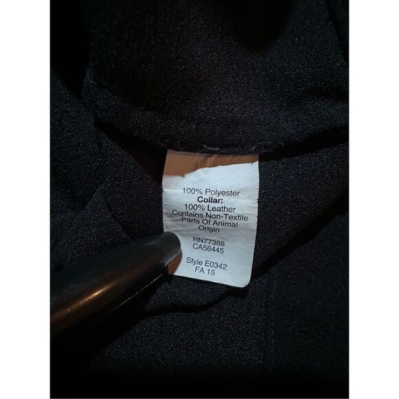 Madewell Black Leather Trim Tailored Top Sz M - Picture 10 of 10